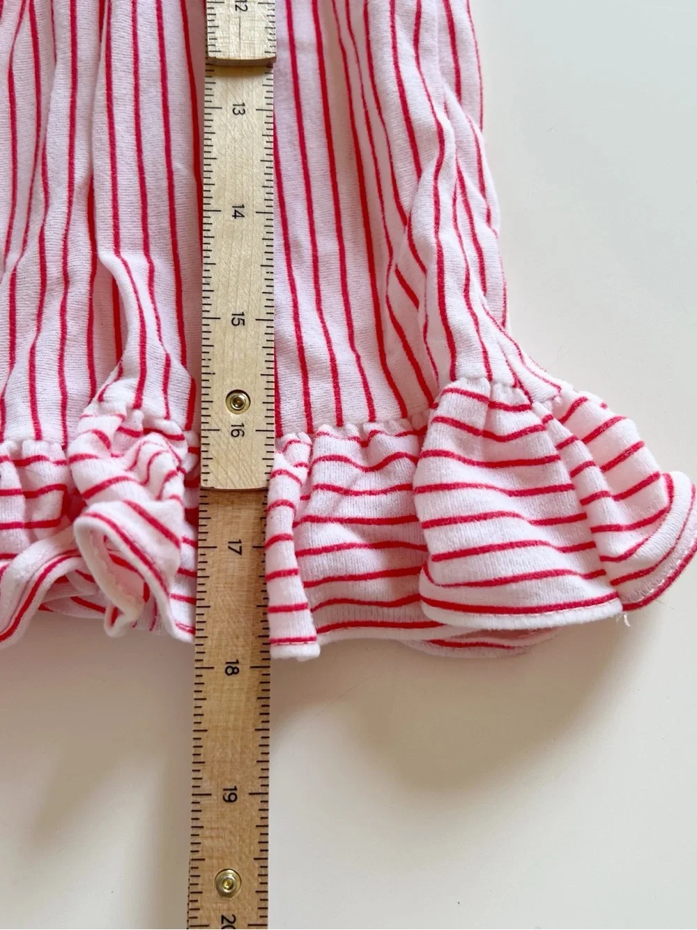Vintage Red & White Striped Girl’s Nightgown | 12-24m
